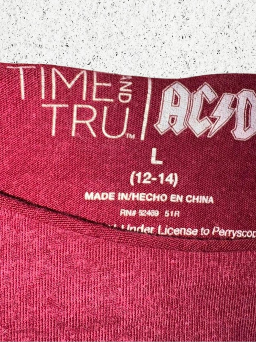 Women’s Distressed AC/DC pink flame Size L #rock #bandtee - Picture 2 of 4